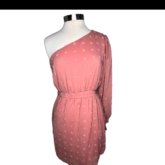 BaeVely Chic One-Shoulder Mauve Dress - Picture 4 of 7